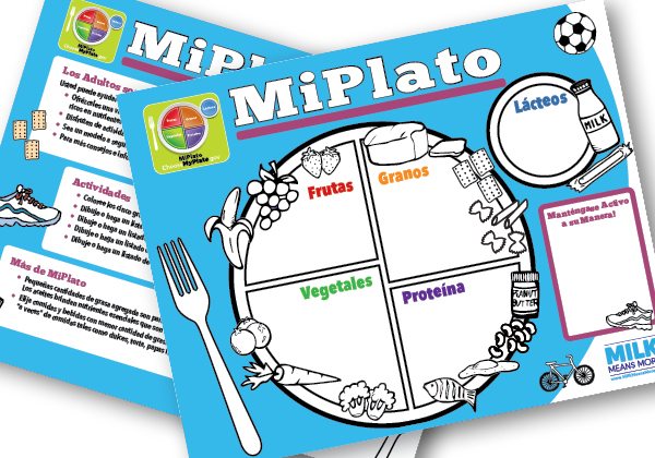 Myplate Preschool 8 Plastic Plate - English or Spanish
