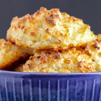 Image of a bowl holding herb biscuits.