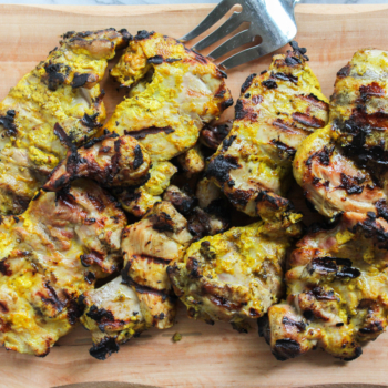 Image of grilled tandoori chicken.