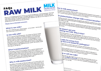 Image of Raw Milk FAQs handout
