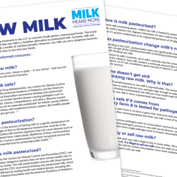 Image of Raw Milk FAQs handout